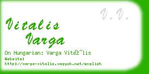 vitalis varga business card